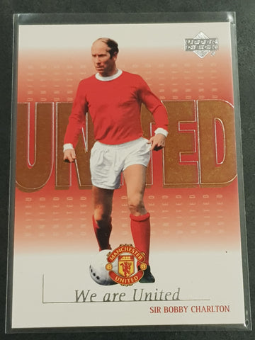 2001-02 Upper Deck Manchester United Sir Bobby Charlton We are United #U13 Trading Card