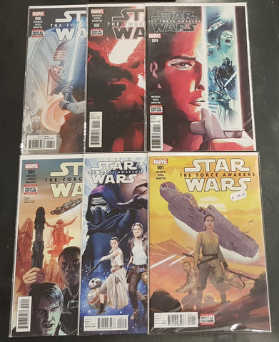 Star Wars the Force Awakens #1-6 NM Complete Set
