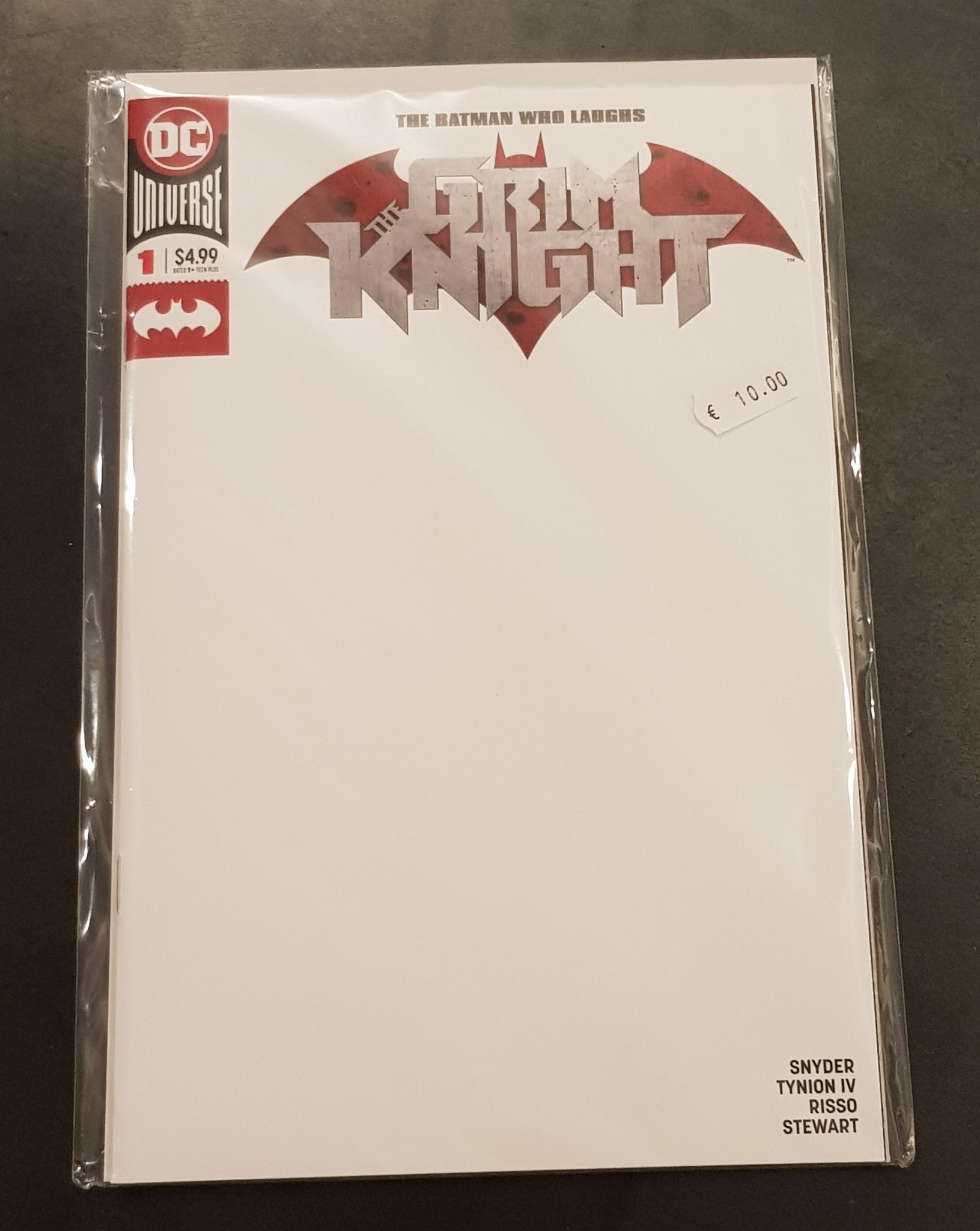 Batman Who Laughs Grim Knight #1 NM+ Blank Variant Cover
