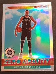 2019-20 Panini NBA Hoops Premium Stock Kevin Durant Zero Gravity #9 Silver Trading Card