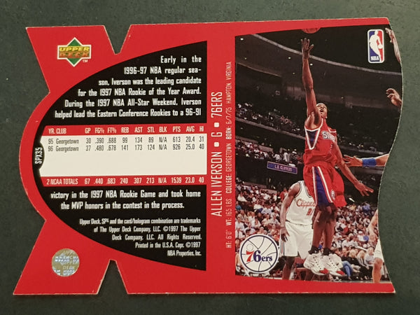1996-97 Upper Deck SPx Allen Iverson #SPx35 Rookie Card