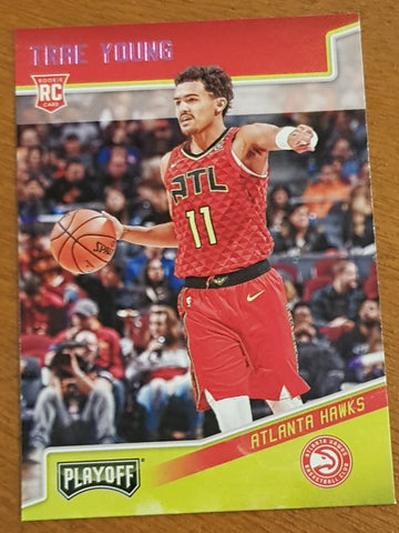 2018-19 Panini Chronicles Playoff Trae Young #175 Pink Parallel Rookie Card