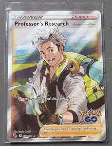Pokemon Sword and Shield Go Professor's Research (Full Art) #78/78 Foil Trading Card