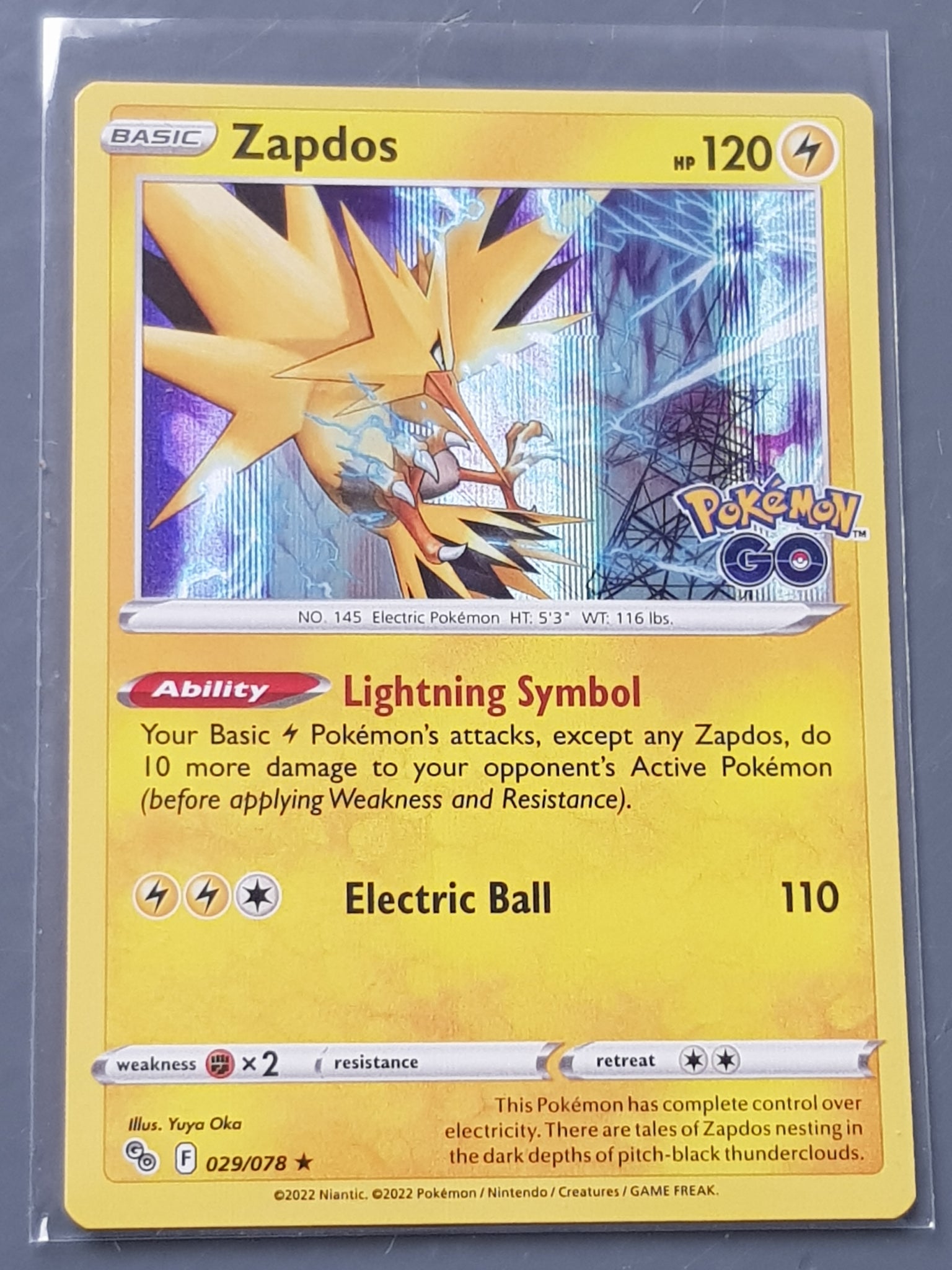 Pokemon Go Zapdos #29/78 Foil Trading Card Rotterdam Comics Pokemon Go Zapdos #29/78 Foil Trading Card Rotterdam Comics