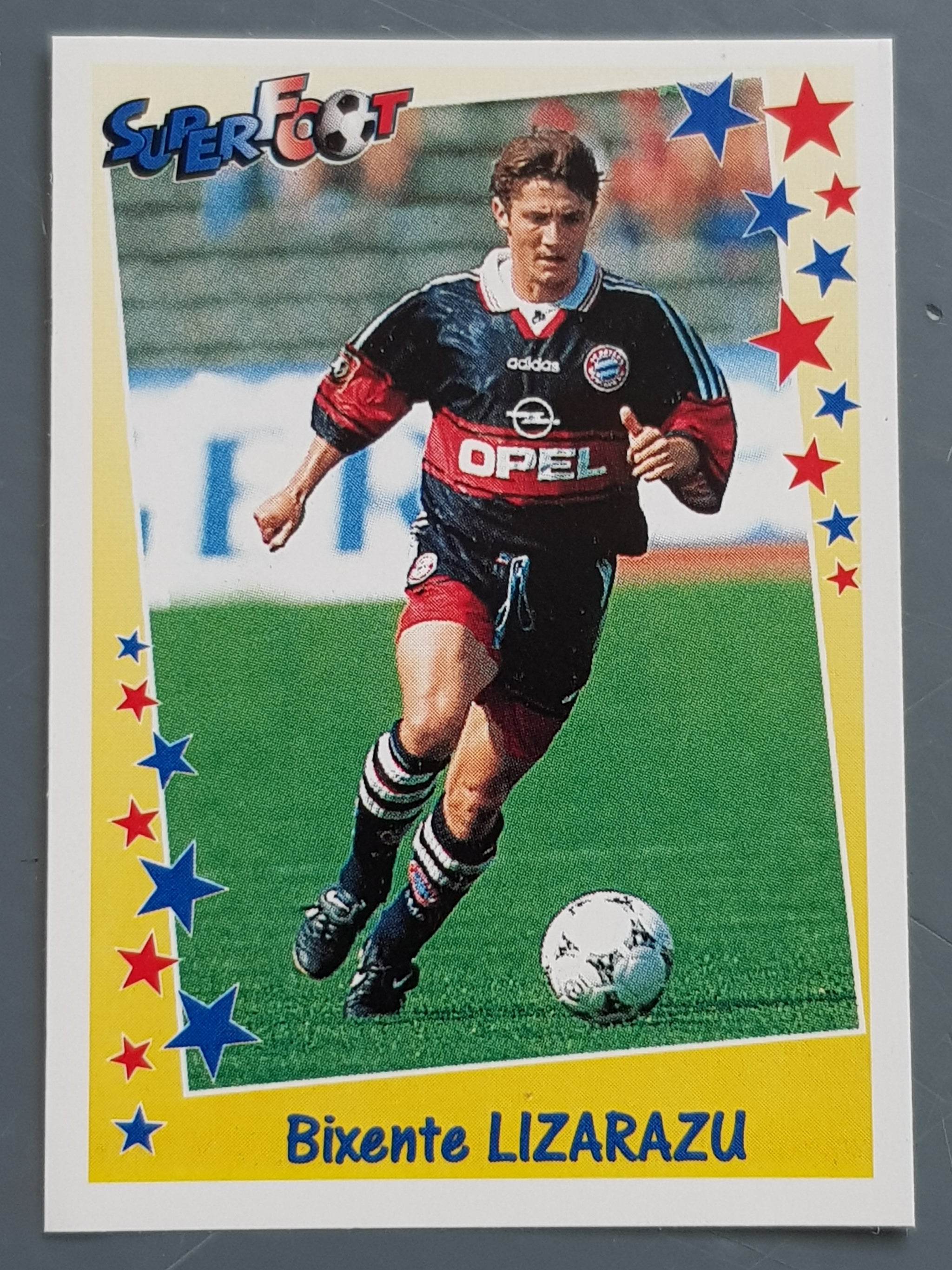 Sticker Panini Bixente Lizarazu - Euro 96, Fond Rouge (Red Back), Neuf