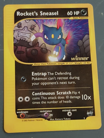 Pokemon Rocket's Sneasel #5 "Winner" Trading Card