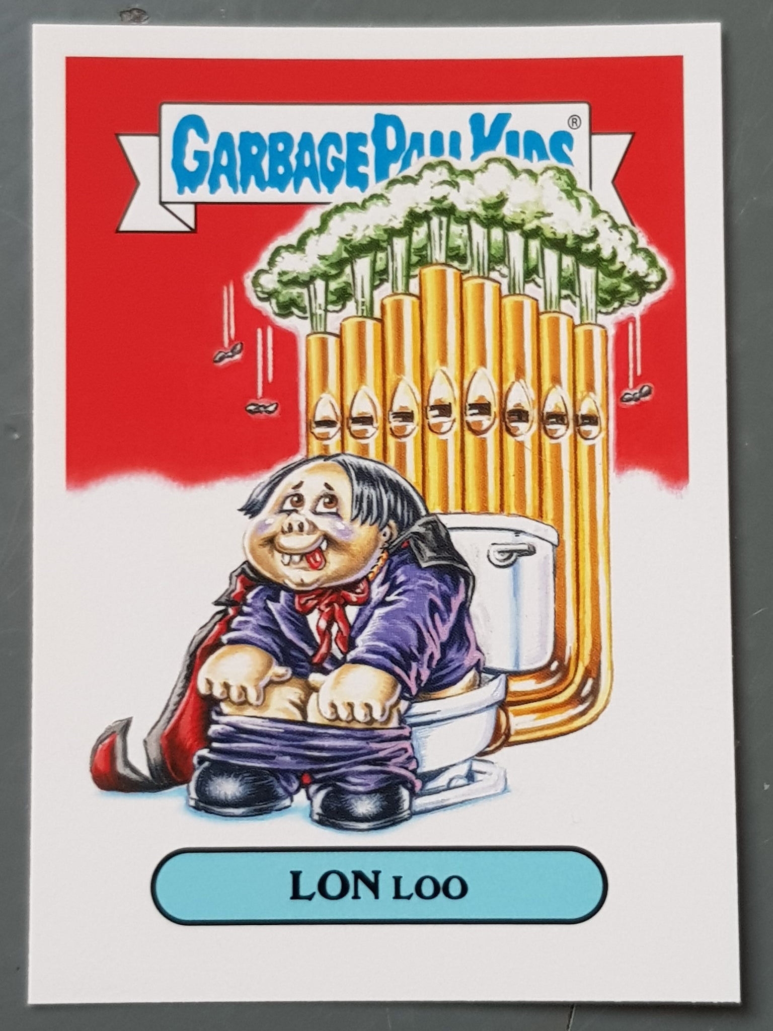 Garbage Pail Kids Oh the Horror-Ible Classic Film Monster #3a - Lon Loo Trading Card