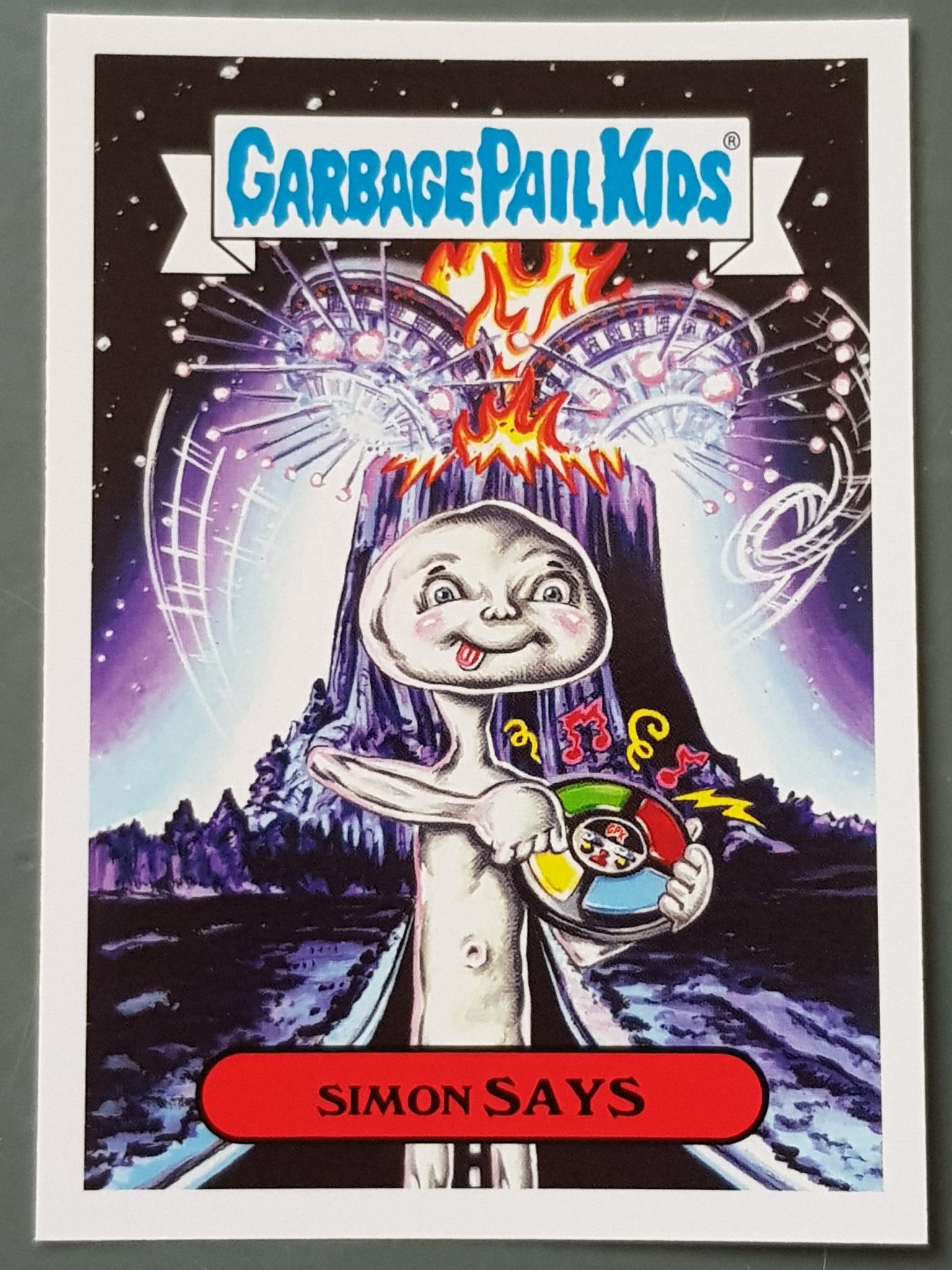 Garbage Pail Kids Oh the Horror-Ible Retro Sci-Fi #2b - Simon Says Trading Card