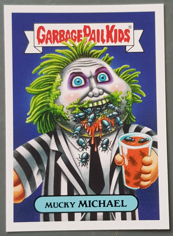 Garbage Pail Kids Oh the Horror-Ible 80s Horror #4b - Mucky Michael Trading Card