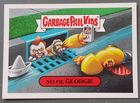 Garbage Pail Kids Oh the Horror-Ible Modern Horror #5a - Selfie Georgie Trading Card