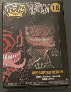 Funko Pop! Marvel 4" Corrupted Venom #18 Enamel Pin