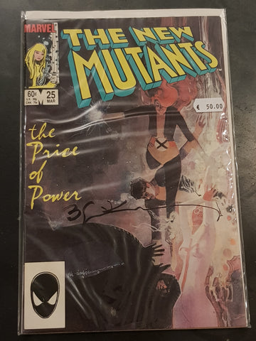 New Mutants #25 VF/NM Bill Sienkiewicz Signed