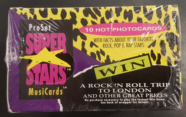 1991 ProSet Superstars Musicards Sealed Trading Card Box (36ct)