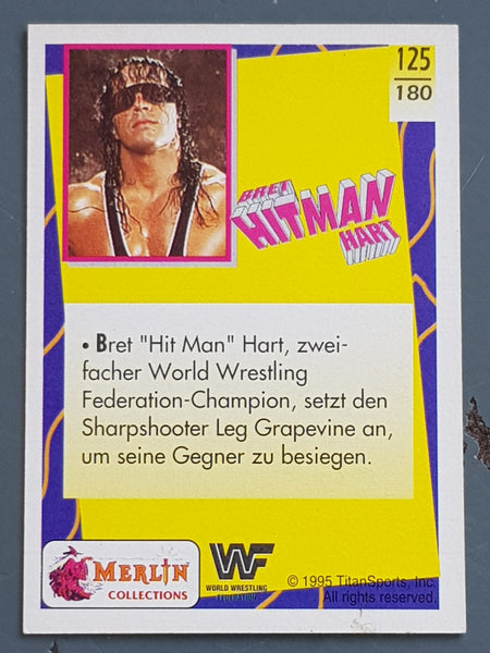 1995 Merlin WWF Bret "Hit Man" Hart #125 Trading Card