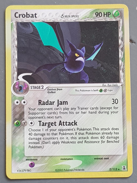 Pokemon Ex Delta Species Crobat #2/113 Holo Trading Card