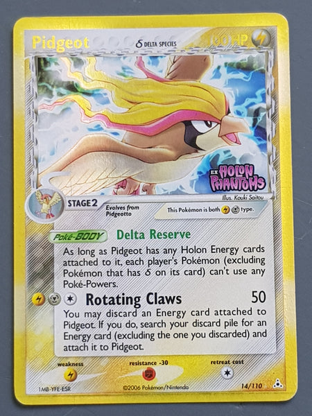 Pokemon Holon Phantoms Pidgeot #14/110 Reverse Holo Trading Card