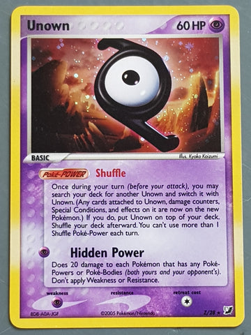 Pokemon Ex Unseen Forces Unown #Z/28 Holo Trading Card