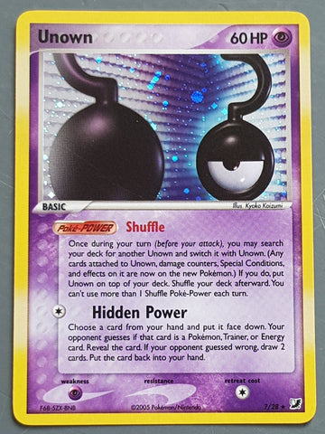 Pokemon Ex Unseen Forces Unown #?/28 Holo Trading Card