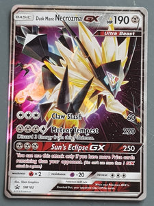 Pokemon Sun & Moon Black Star Promo Dusk Mane Necrozma GX #SM102 Foil Trading Card