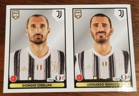 2020-21 Panini FIFA 365 Giorgio Chiellini/Leonardo Bonucci #233a/233b Sticker