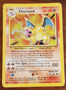 Pokemon Base Charizard #4/102 Holo Trading Card