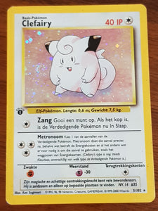 Pokemon Dutch Base (1st edition) Clefairy #5/102 Holo Trading Card