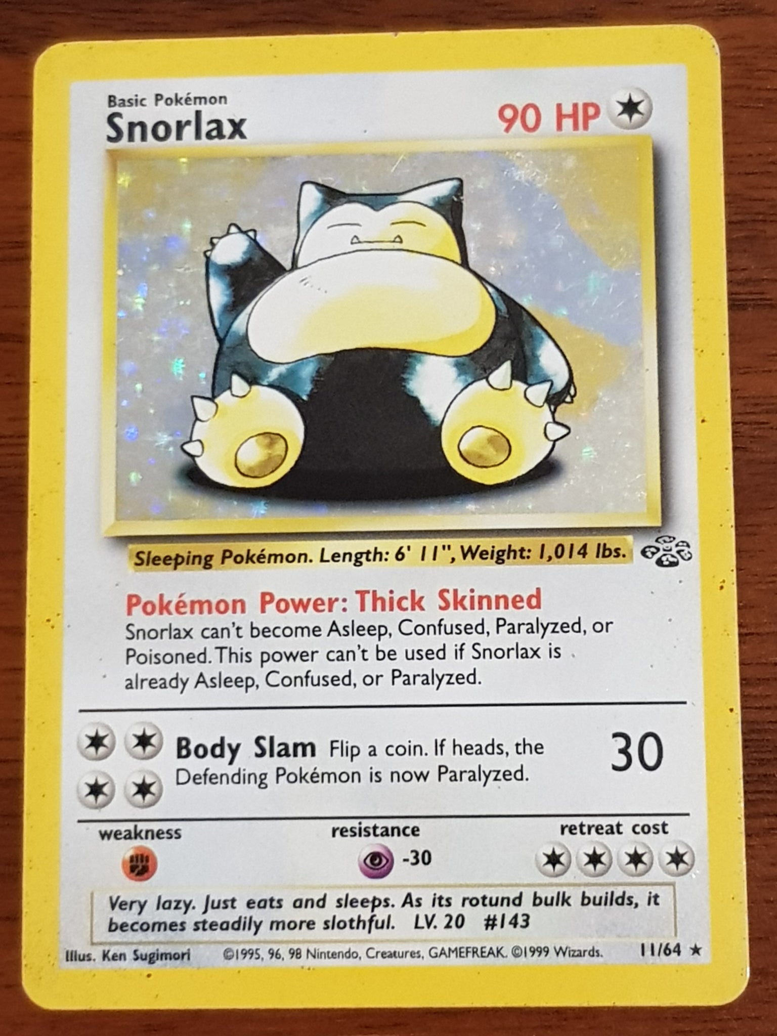 Pokemon Jungle Snorlax #11/64 Holo Trading Card Rotterdam Comics Pokemon Jungle Snorlax #11/64 Holo Trading Card Rotterdam Comics
