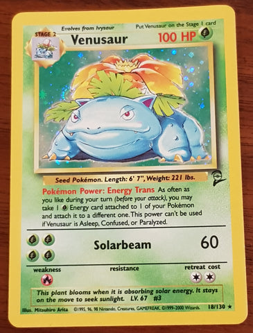 Pokemon Base Set 2 Venusaur #18/130 Holo Trading Card