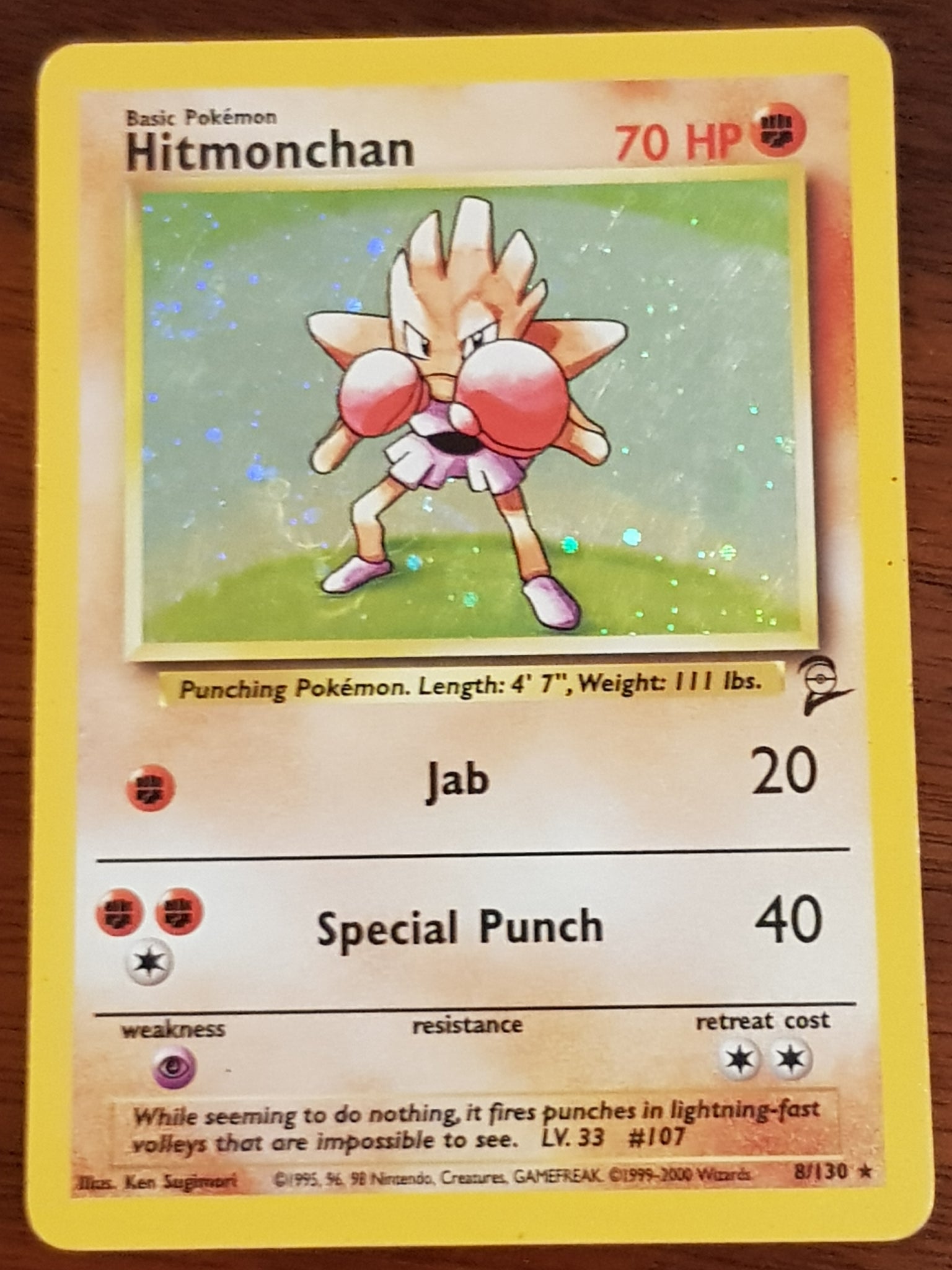 hitmonchan pokemon card price Rocket's 9/9 Winner Stamped Reverse Holo Rare Promo this attack does 50 more damage Pokemon Hitmonchan 8/130 Holographic Base