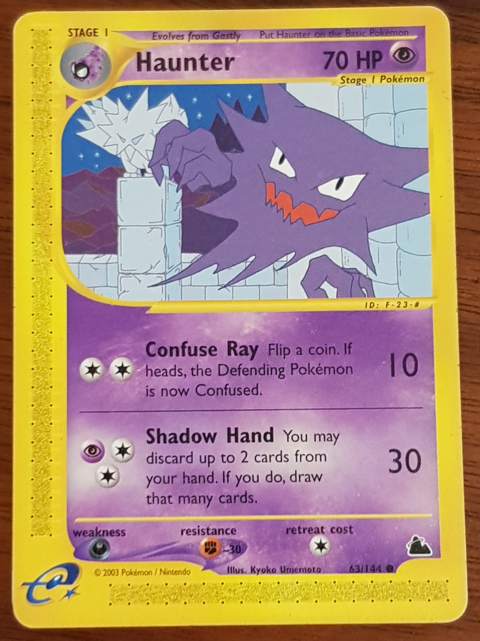 Pokemon Skyridge Haunter #63/144 Non-Holo Trading Card