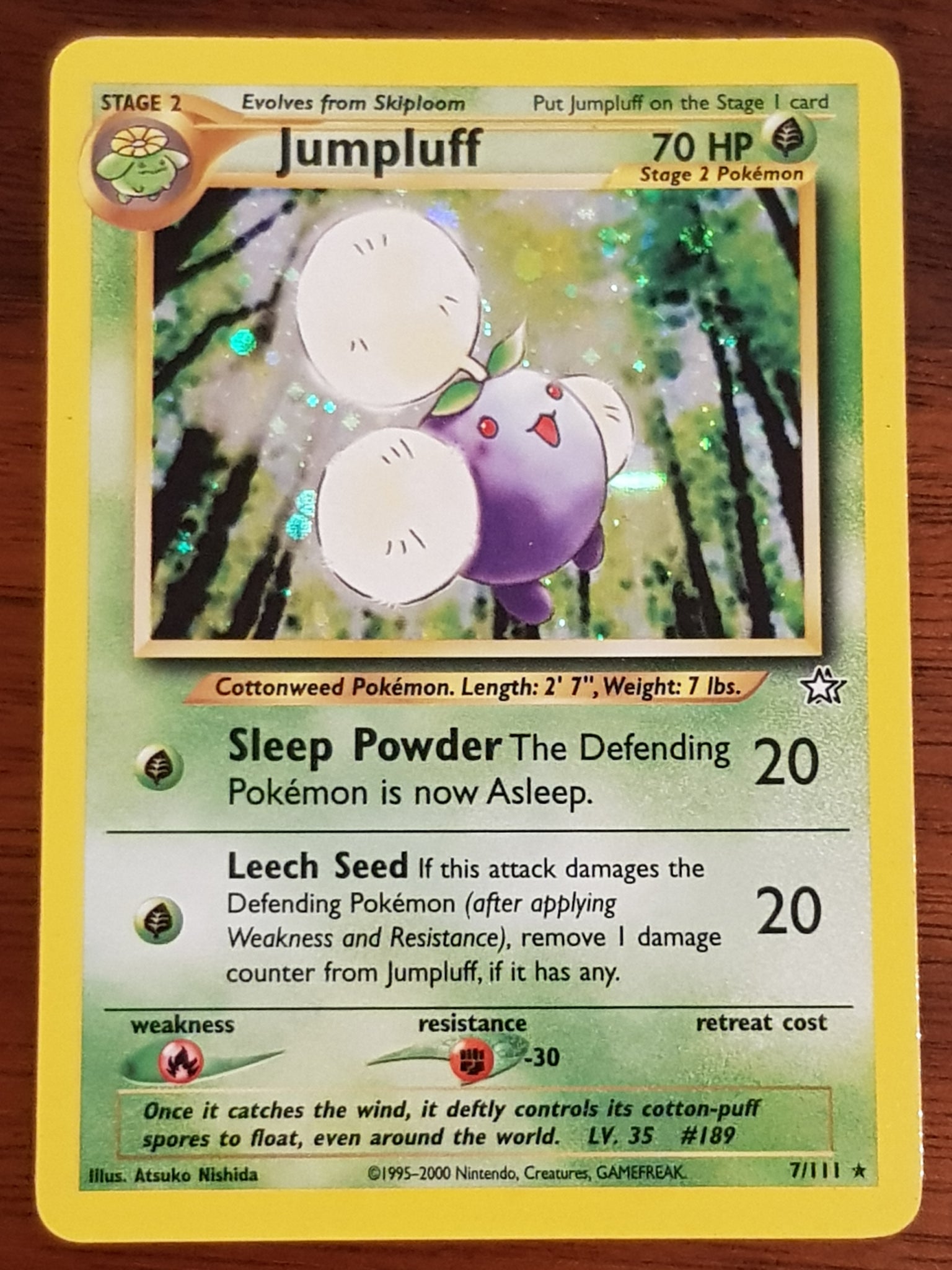 Pokemon Neo Genesis Jumpluff #7/111 Holo Trading Card Rotterdam Comics Pokemon Neo Genesis Jumpluff #7/111 Holo Trading Card Rotterdam Comics