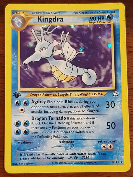 Pokemon Neo Genesis Kingdra (1st edition) #8/111 Holo Trading Card