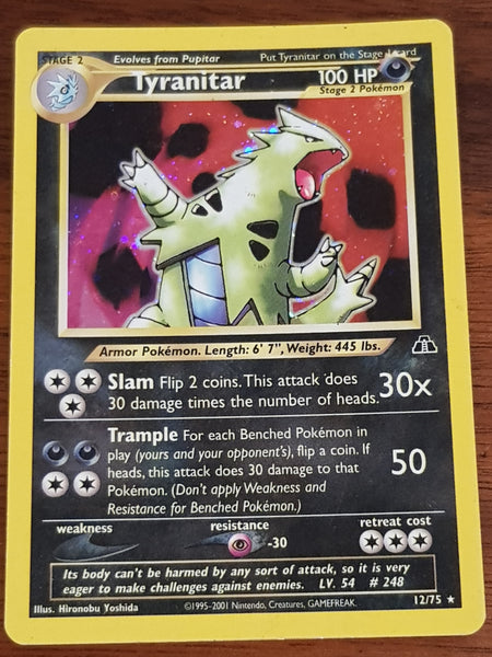 Pokemon Neo Discovery Tyranitar #12/75 Holo Trading Card