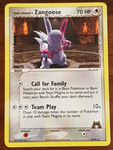 Pokemon EX Team Magma vs Team Aqua Zangoose #23/95 Non-Holo Trading Card