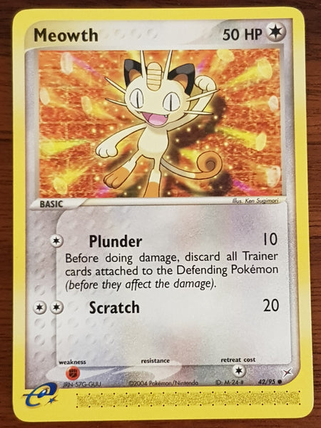 Pokemon EX Team Magma vs Team Aqua Meowth #42/95 Non-Holo Trading Card