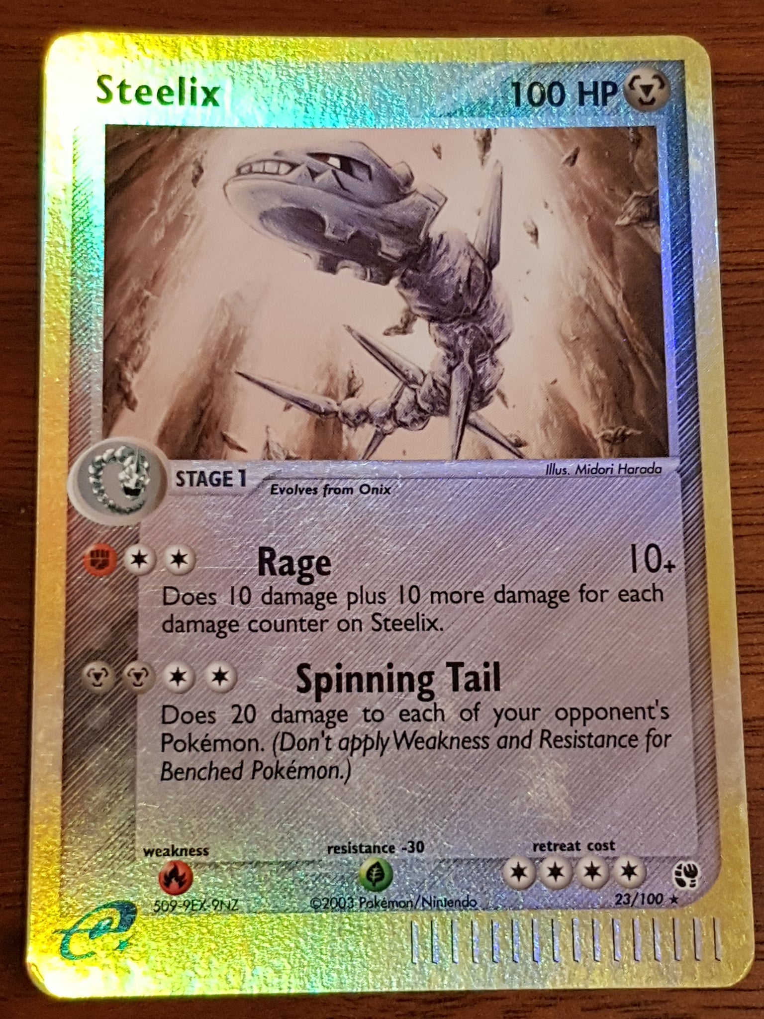 Pokemon EX Sandstorm Steelix #23/100 Reverse Holo Trading Card