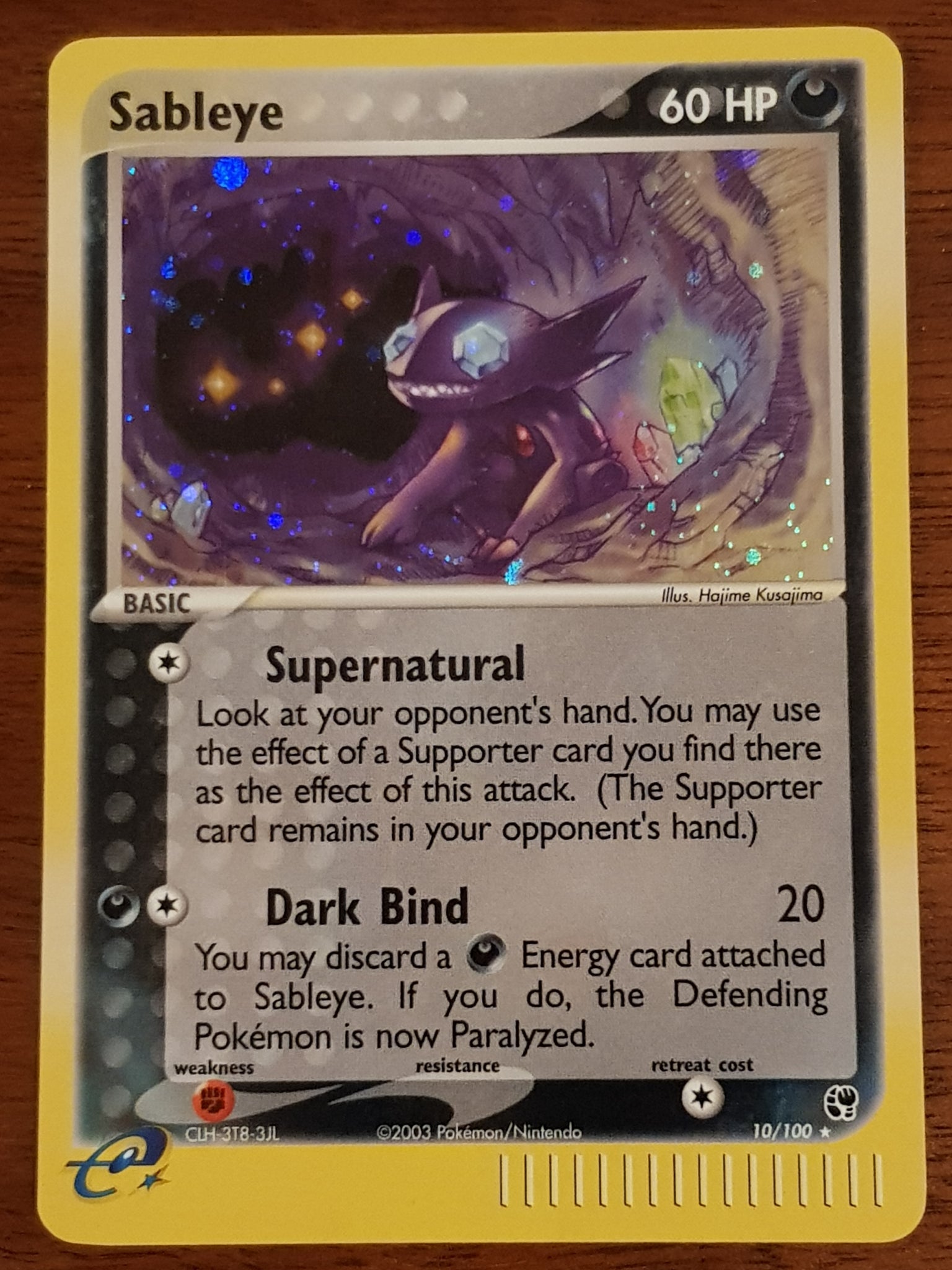 Pokemon EX Sandstorm Sableye #10/100 Holo Trading Card