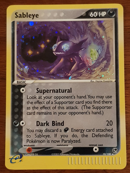 Pokemon EX Sandstorm Sableye #10/100 Holo Trading Card