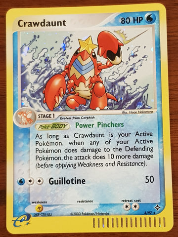 Pokemon EX Dragon Crawdaunt #3/97 Holo Trading Card