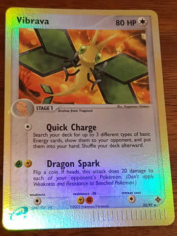 Pokemon EX Dragon Vibrava #22/97 Reverse Holo Trading Card