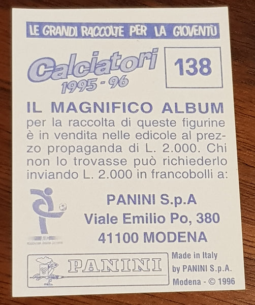 1995-96 Panini Calciatori Alessandro Nesta #138 Rookie Sticker