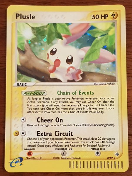 Pokemon EX Dragon Plusle #8/97 Holo Trading Card