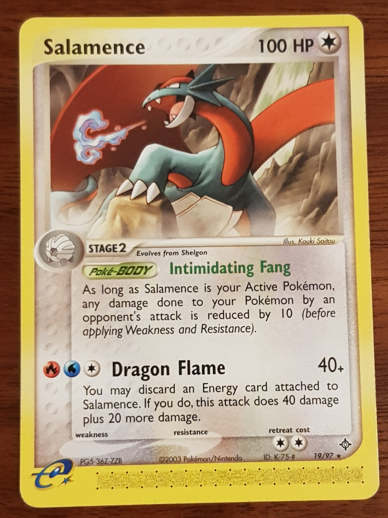 Pokemon EX Dragon Salamence #19/97 Non-Holo Trading Card