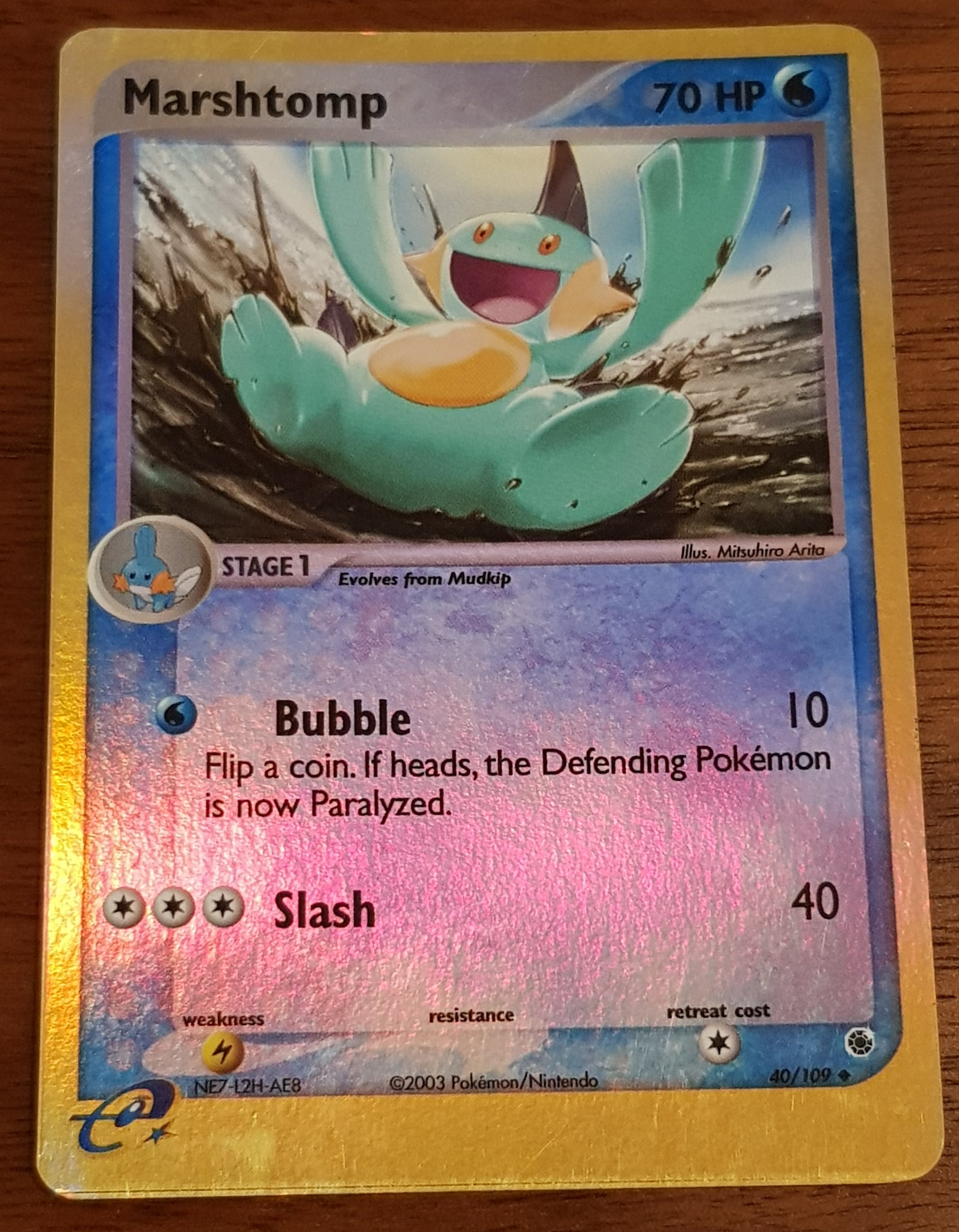 Pokemon EX Ruby and Sapphire Marshtomp #40/109 Reverse Holo Trading Card