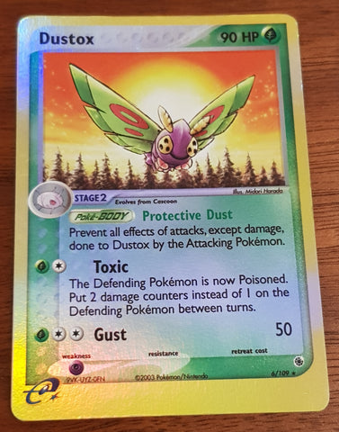 Pokemon EX Ruby and Sapphire Dustox #6/109 Reverse Holo Trading Card