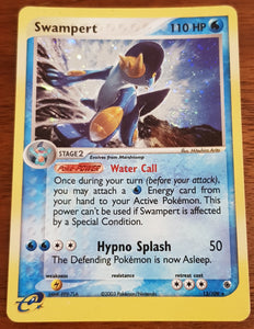 Pokemon EX Ruby and Sapphire Swampert #13/109 Reverse Holo Trading Card