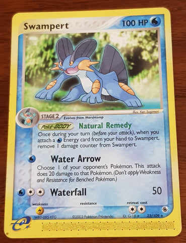 Pokemon EX Ruby and Sapphire Swampert #23/109 Non-Holo Trading Card