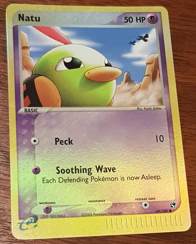 Pokemon EX Sandstorm Natu #69/100 Reverse Holo Trading Card