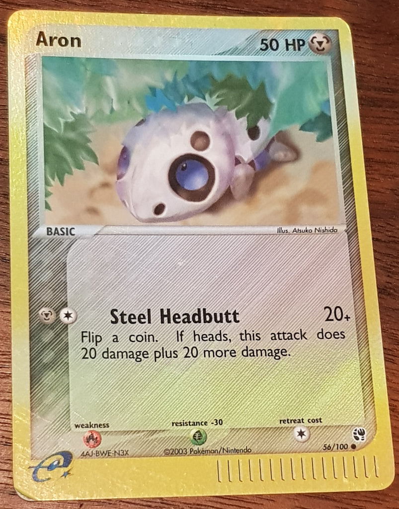 pokemon aron card Pokemon EX Sandstorm Aron #56/100 Reverse Holo Trading Card – Rotterdam Comics