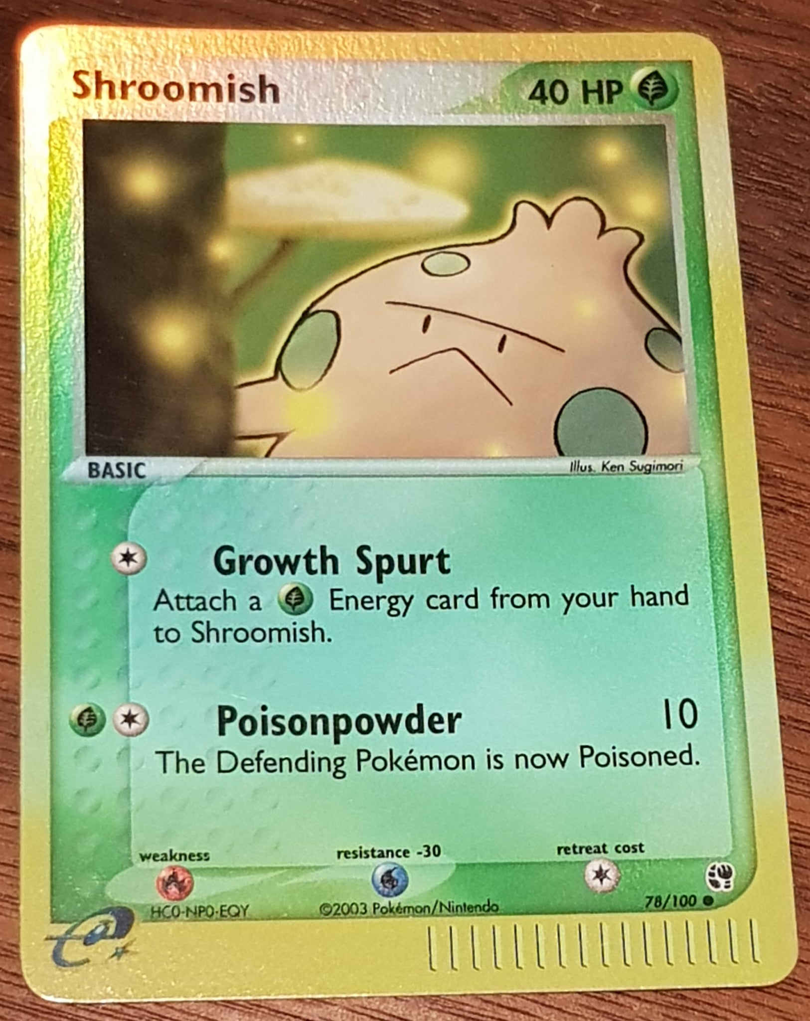 Pokemon EX Sandstorm Shroomish #78/100 Reverse Holo Trading Card